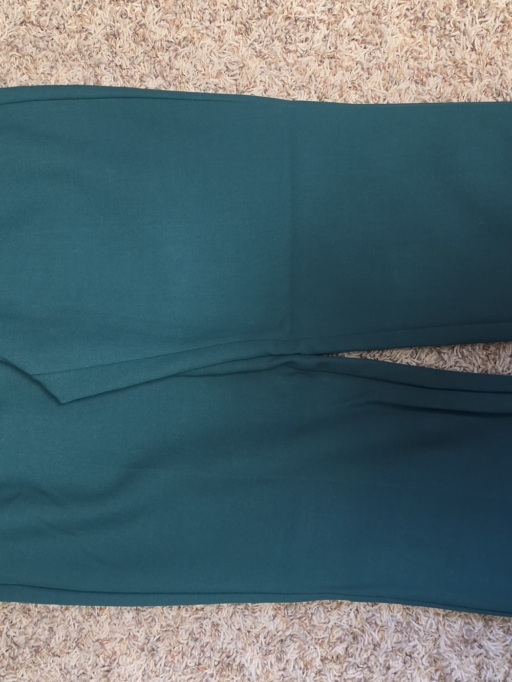 LOFT Teal Ankle-Length Straight Pants